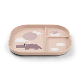 Done by Deer Foodie Children's Plate with Dividers - Children's & Baby Plate Non-Slip - BPA-Free Children's Tableware and Baby Tableware Made of 100% Food Grade PP - 22 x 18 x 2 cm