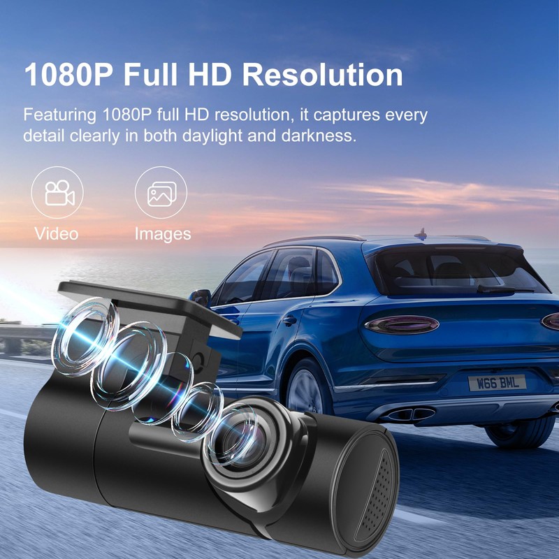 WiFi Dash Cam - Mini Dash Cam with Application Suitable