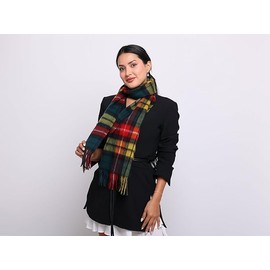 POGSTER Buchanan Tartan Scottish Traditional 100% Lambswool Luxury Unisex Scarf