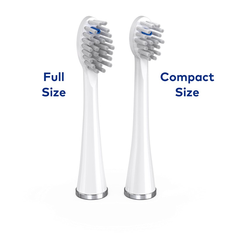 Waterpik Compact Replacement Brush Heads for Sonic-Fusion Flossing Toothbrush SFRB-2EW,