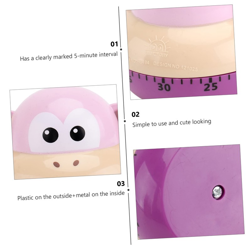 ABOOFAN 1Pc Cartoon Animal Kitchen Timer Practical Reminder for Cooking