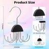 3 Pack Metal 8 Hook Bra Tank Top Hanger, Space