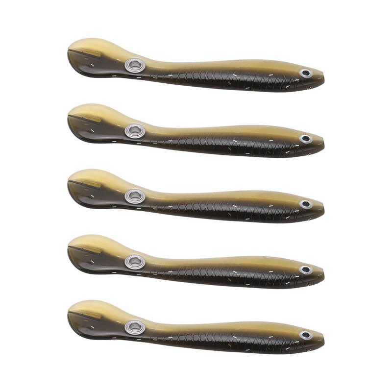 5pcs/set 10cm 6g Soft Lure with 3D Eyes Enlarged Tail
