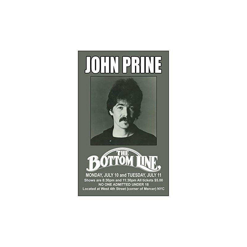 Generic John Prine Replica 1978 Concert Poster, 11 x 17