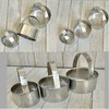 Maykito 3 Pieces Round Biscuit Cutter with Handle - Stainless