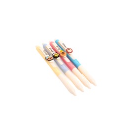 Mr. Wonderful Set di 4 Penne Cancellabili con Charm Panda Rosso, Ape, Capibara e Riccio
