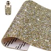 9.4×7.9 Inch Self Adhesive Rhinestones Sheets, Champagne Gold AB