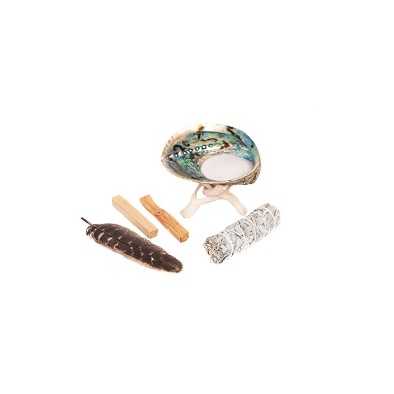 Sage Kit - White Sage Smudge Stick ~ Abalone Shell