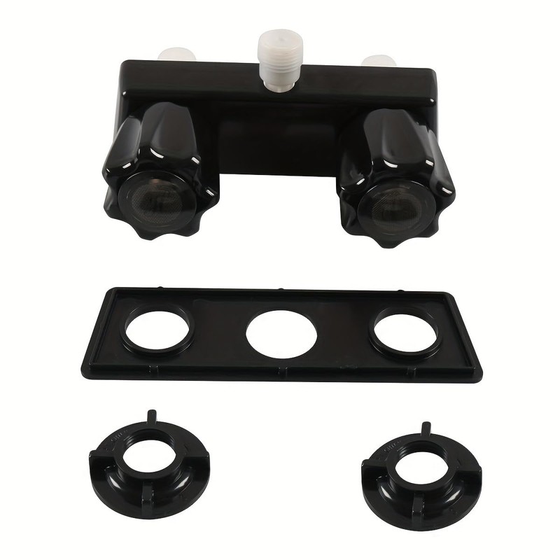 Autokemat 4" RV Shower Valve Diverter Faucet Black