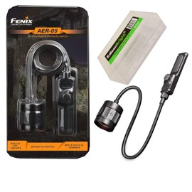 Fenix AER-05 remote pressure switch for TK16V2/TK28 TAC/PD36 TAC with EdisonBright battery carrying case bundle