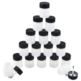WANDIC Paint Touch Up Bottles, 30 Pieces Touch Up Plastic Bottle with Brush and Mixing Ball Paint Applicator Bottle for Car Wall and Hobby Painting -30 ml