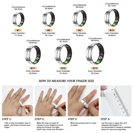 Smart Ring for Women Men,Chritmas Gifts for Women Men Him Her,Health & Activity Tracker with Heart Rate,Sleep Monitoring/Blood Oxygen/Motion Tracking,Waterproof & No Subscription Required Silver 11