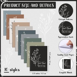 Affrolling 100 Pcs Christmas Inspirational Notebooks Motivational Mini Notepads Aesthetic Notebook and Pen Team Gifts for Thanksgiving Coworker Employees Appreciation Gifts (Neutral Colors)