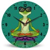 SPUNKER Wall Clock,Funny Frog Wall Clocks for Living Room Decor,Yoga