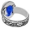 Lapis Lazuli Ring Size 5 Sterling Silver Plated For Women,