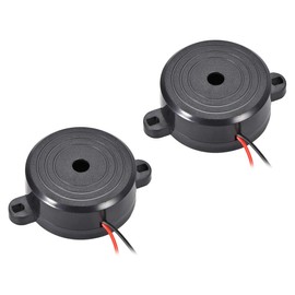 sourcing map 2 Pcs DC 9-15V Active Electronic Buzzer Piezo Alarm Sound 90dB Beep Speaker