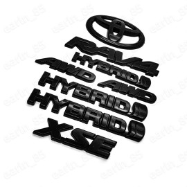 Toyota OVERLAY !! 2019 - 2025 TOYOTA RAV4 XSE AWD Hybrid GLOSS BLACK OUT EMBLEM KIT