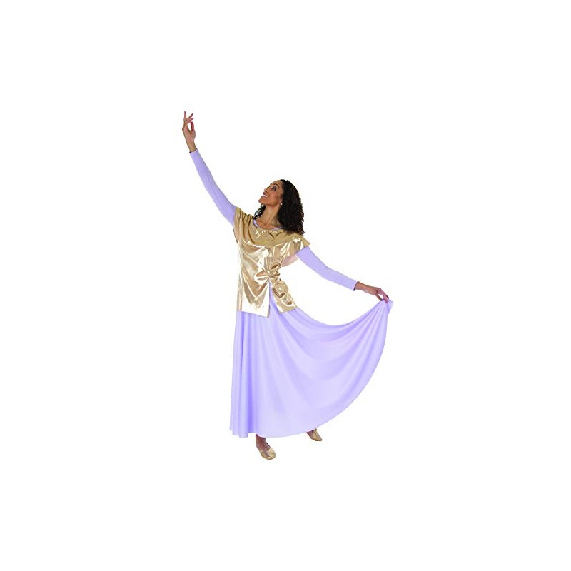 Metallic Tunic Pullover-GOLD-S