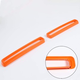 Voodonala for Challenger Front Grille Radiator Grille Inserts Grillwork Trim for 2015-2024+ Dodge Challenger Exterior Accessories, ABS Orange 2pcs