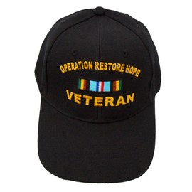 Windcatcher Operation Restore Hope (Somalia) Veteran Ribbon Baseball Cap - Black