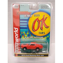 Auto World SC377-1B OK Used Cars 1970 Mustang Boss 429 HO Scale Electric Slot Car - Orange