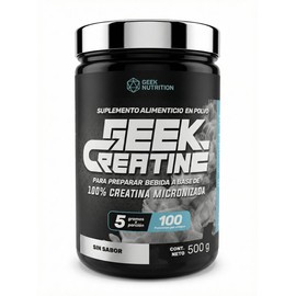 Creatina Monohidratada | 100 porciones | Alta Pureza Micronizada | Sin Sabor | Geek Creatine | GEEK NUTRITION
