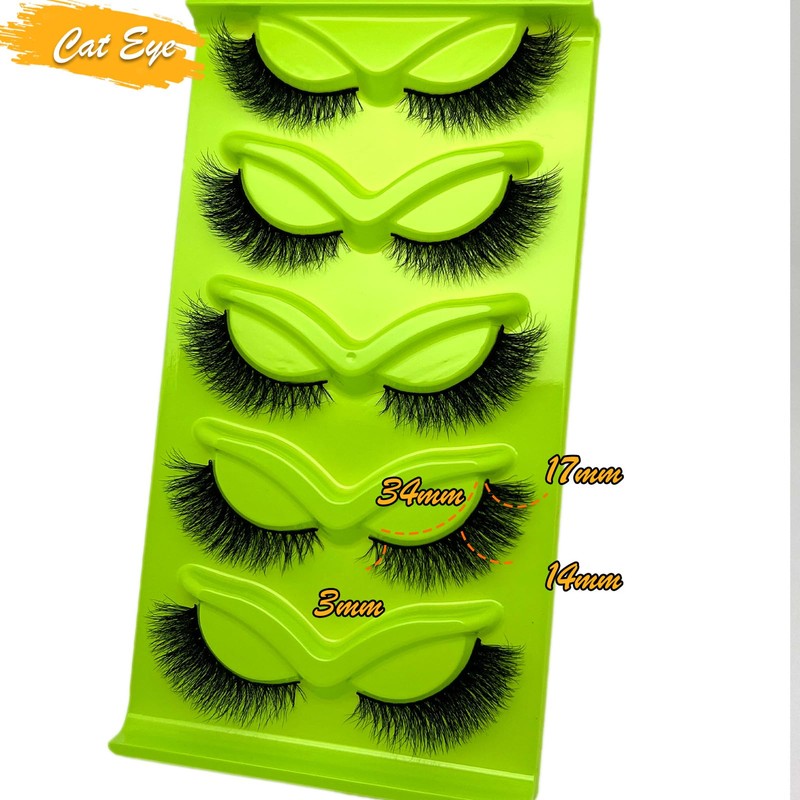 Cat Eye Lashes Natural Look Short Fluffy Faux Mink Strip