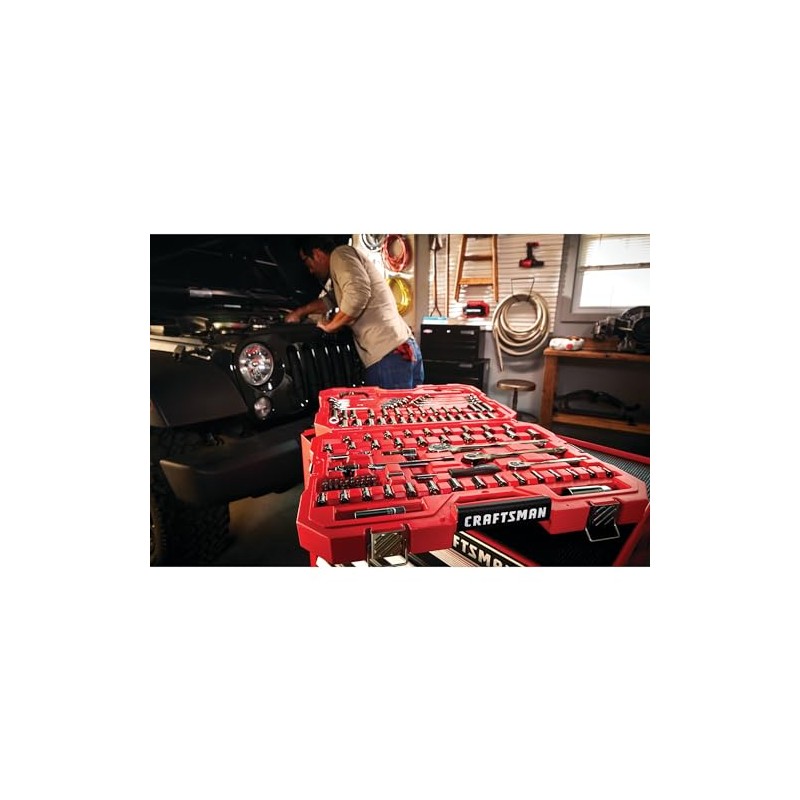 CRAFTSMAN Mechanics Tool Set, 1/4" & 3/8" & 1/2" Drive,