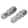 4Pcs Compression Tube Fitting Stainless Steel DoubleFerrule Converter Adapter(Ф4/Ф6 )