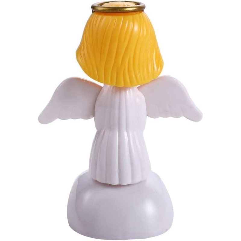Yellow Solar Powered Bobble Head Toy - Cute Solar Angel