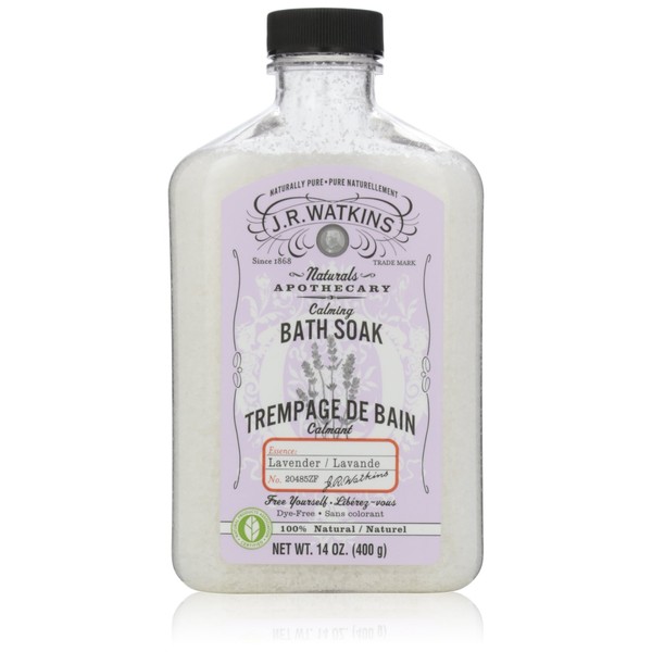 J.R. Watkins Bath Soak, Calming Lavender, 14-Ounce Bottles (Pack of 2)