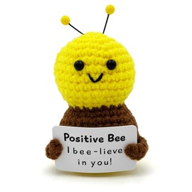 Pocket Hug Crochet Bee Gifts - Positive Potato Potato Series Knitted Lucky Charm Get Well Soon Gifts Exam Certificate Birthday Gift Friends Colleague Gifts