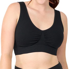 Coobie Seamless Comfort Bra,Black,X-Large