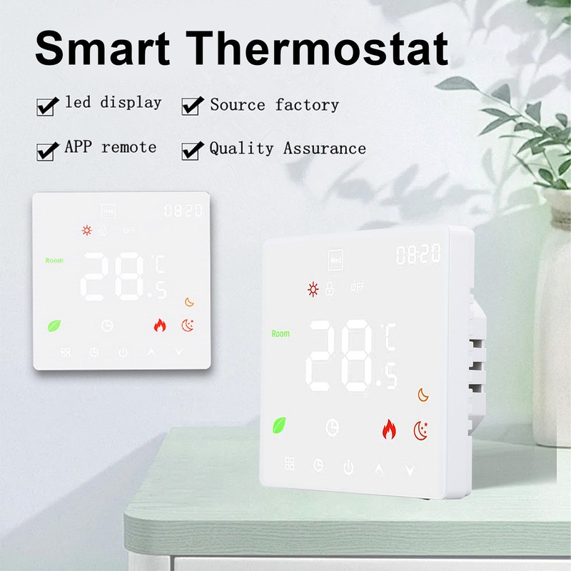 Smart Thermostat Touch Screen Programmable Floor Heating Thermostat for Gas