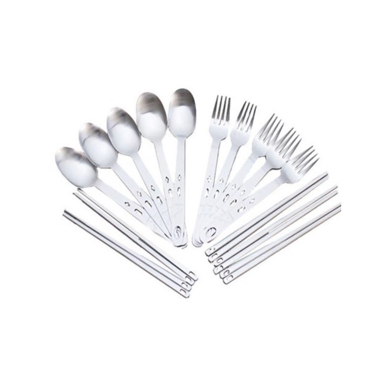 Ewichstern Stainless Steel Camping Cutlery Set for 5 / 에비히슈테른