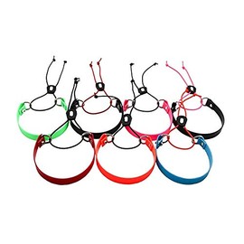 Full Grip Supply SureFit 3/4'' Biothane® E-Bungee Collar Small 8''-16'' Neck Size Quick On/Off E-Collar Strap Fits Educator Dogtra (Hot Pink w/Turquoise Bungee)