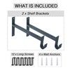 OVOV Closet Rod Bracket Heavy Duty 12 Inch Closet Shelf