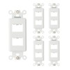 ChaosssCo 2-Port Decorator Insert with Nut, Wall Plate Adapter for