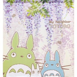 Noren Workshop My Neighbor Totoro Noren Tapestry Width 33.5 x Length 35.4 inches (90 cm) Wisteria Totoro 11275