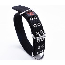 Heavy Duty Dog Collar for Large Dogs - Tactical Collar Metal Buckle for Strong Pullers - 1.57" Wide Collar Large Dogs - Strengthened Metal Buckle Collar for Large Dogs (Black)