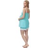 Be Mammy BE20-143 Women's Maternity Pyjamas with Breastfeeding Function, turquoise
