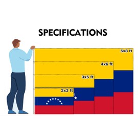 Venezuela Flag 4x6FT Venezuelan National Polyester Printed Latin America Flag With 2 Grommets For Venezuelan Themed Festival Event Parade Party Heritage Hispanic Month Decoration