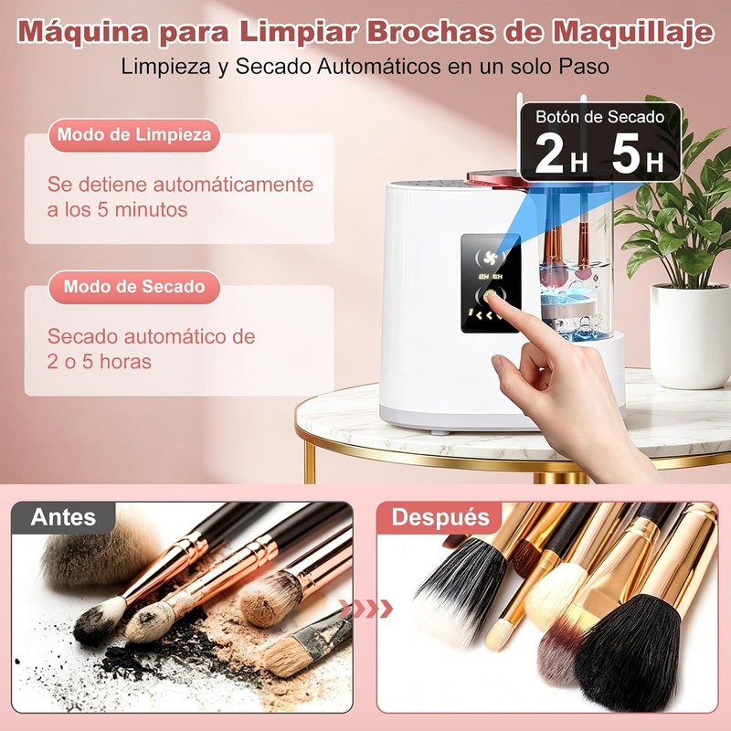ABUDA Limpiador Eléctrico de Brochas de Maquillaje, con Desmontable 3
