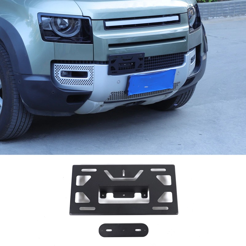 carpart2021 Front Bumper Tow Hook License Plate Mount Bracket For