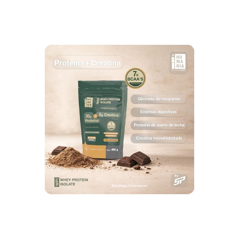 SP HUMANIA Proteína Whey Isolate con Creatina Monohidratada