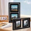 MIBYIBER 2 Pack Double 4x4 Rotating Floating Picture Frames, Black