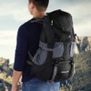 50L Waterproof Bag Camping Climbing Outdoor Travel Hiking Backpack Black