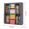 YOUUD Portable Clothes Storage Closet Organizer - Gray