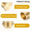 sourcing map 2Pcs Brass Hex Head Plug Compression Cap Fitting