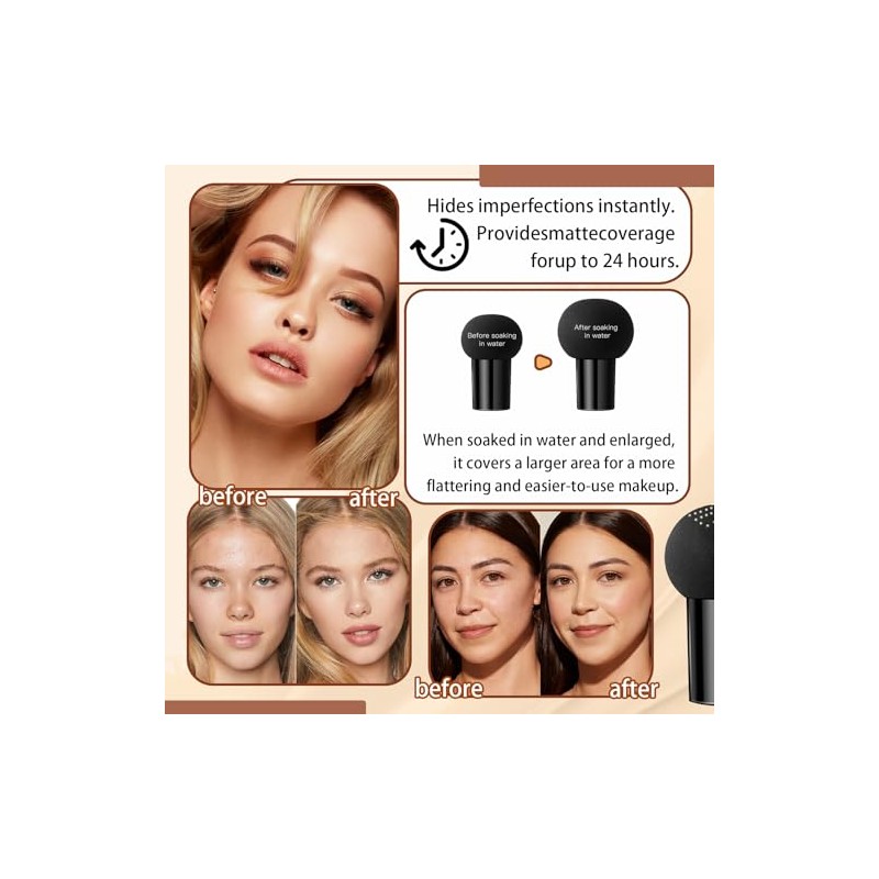 Base De Maquillaje Líquida Con Cojín De Aire Y Cabeza